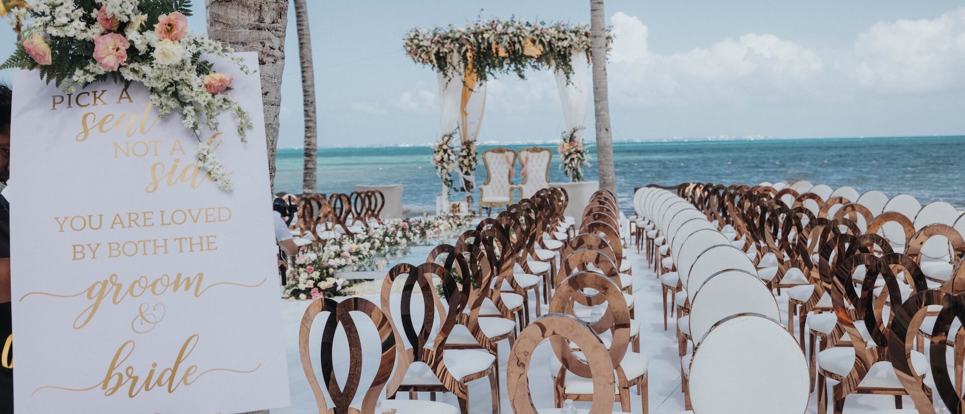 Garza Blanca Resort and Spa Cancun beachfront wedding